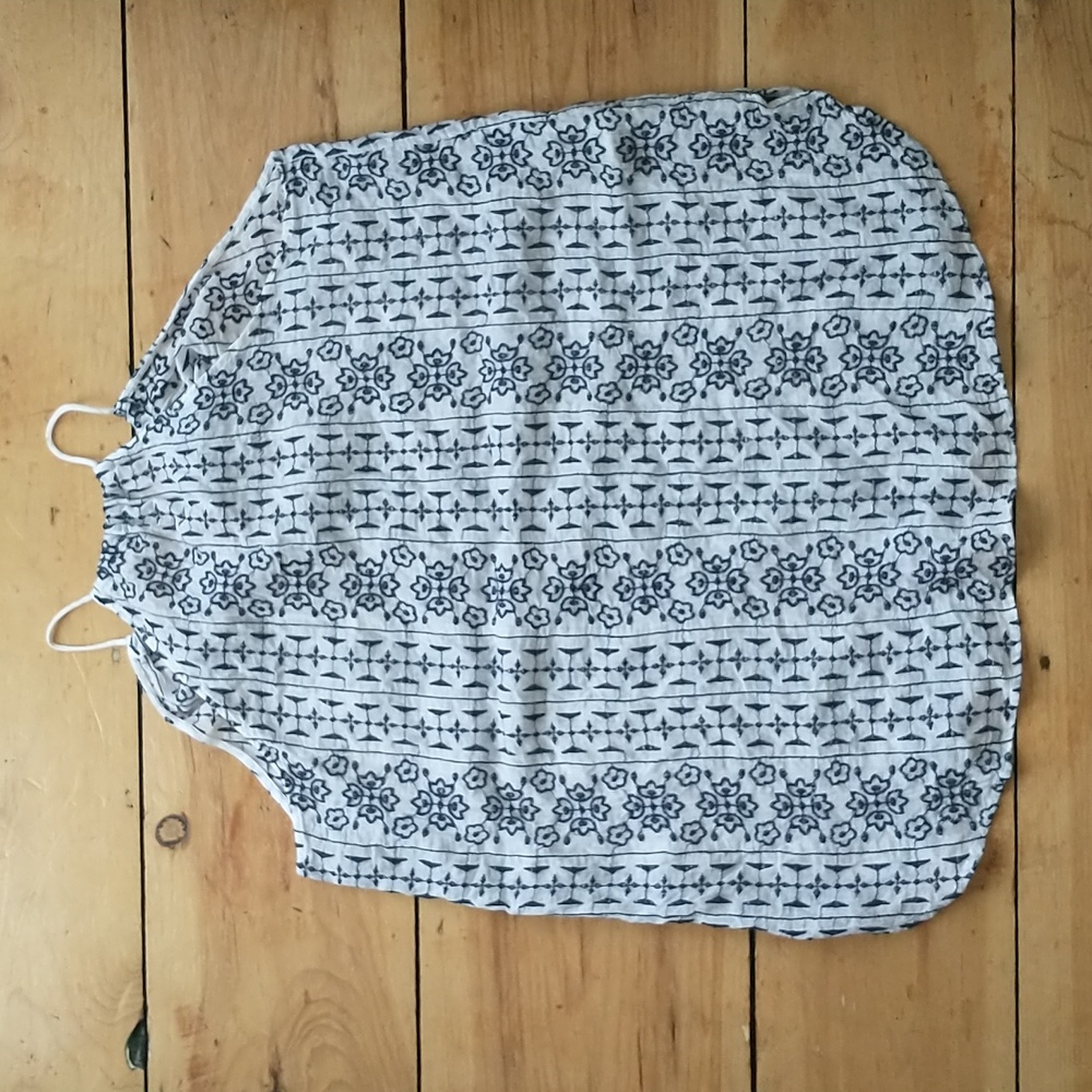 LOFT Sheet Embroidered Keyhole Top - Picture 5 of 6